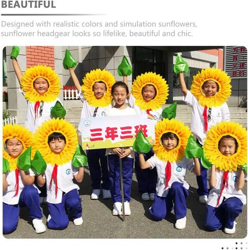 Gadpiparty 1 Set Sunflower Headgear Flower Costume for Girls Dress for Kids Fancy Costume Hat Novelty Kids in Saudi Arabia