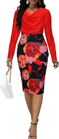 Yiershu Elegant Church Dresses for Women Long Sleeve Pencil Business Dresses with Zipper in Saudi Arabia