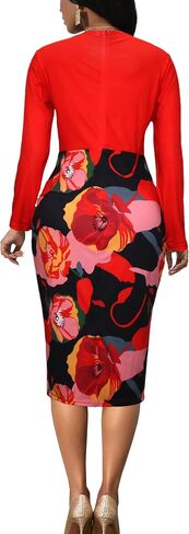 Yiershu Elegant Church Dresses for Women Long Sleeve Pencil Business Dresses with Zipper in Saudi Arabia
