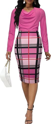 Yiershu Elegant Church Dresses for Women Long Sleeve Pencil Business Dresses with Zipper in Saudi Arabia
