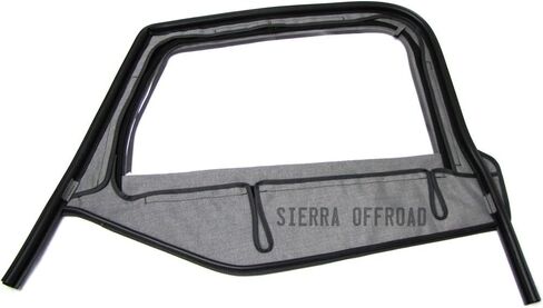 Jeep Half Doors for 1997 to 2006 Jeep Wrangler TJ - Black, Sailcloth Vinyl - 2 Door Skins with Plastic Clear Windows - Factory OEM Precision Fit Replacement - Upper Door Skin (Set of 2) in Saudi Arabia