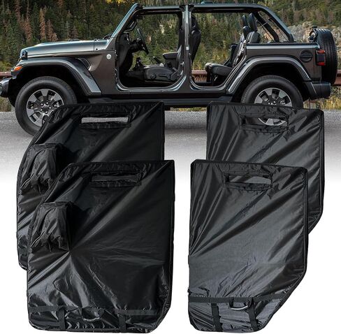 أكياس تخزين للأبواب الصلبة من D-Lumina متوافقة مع 1976-2018 2019 2020 2021 2022 2023 2024 Jeep Wrangler CJ YJ TJ JK JL & Gladiator JT 4 أبواب، غطاء للأبواب in Kuwait