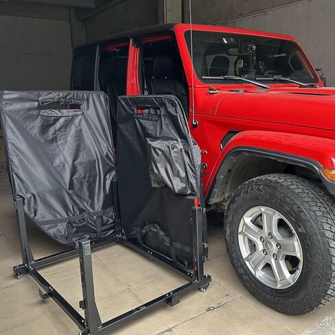 أكياس تخزين للأبواب الصلبة من D-Lumina متوافقة مع 1976-2018 2019 2020 2021 2022 2023 2024 Jeep Wrangler CJ YJ TJ JK JL & Gladiator JT 4 أبواب، غطاء للأبواب in Kuwait