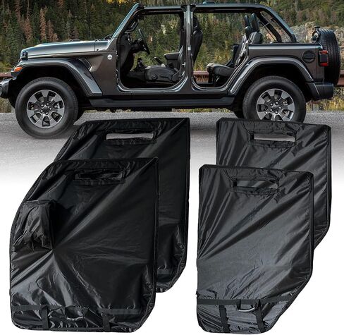 أكياس تخزين للأبواب الصلبة من D-Lumina متوافقة مع 1976-2018 2019 2020 2021 2022 2023 2024 Jeep Wrangler CJ YJ TJ JK JL & Gladiator JT 4 أبواب، غطاء للأبواب in Kuwait