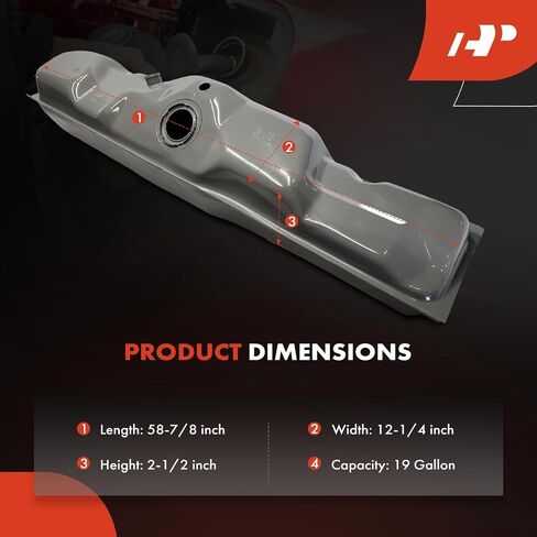 خزان وقود من الفولاذ المجلفن A-Premium سعة 19 جالونًا مع حلقة قفل وحلقة O متوافقة مع Ford F-150 1990-1996، F-250 F-350 F-Super Duty 1990-1997، F-250 HD 1997، 3.8L 4.6L 4.9 لتر 5.0 لتر 5.4 لتر 5.8 لتر 7.3 لتر 7.5 لتر in Saudi Arabia