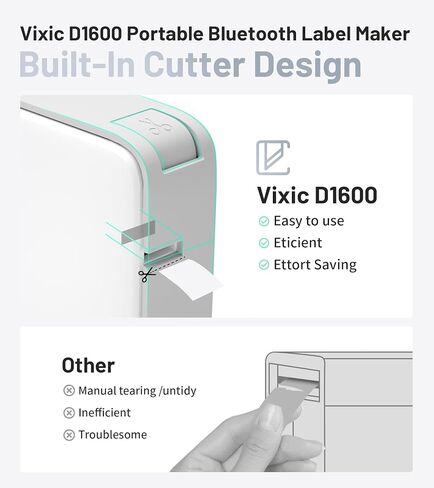 ماكينة صنع الملصقات مع شريط D1600 محمولة بتقنية البلوتوث، ماكينة صنع الملصقات اللاسلكية لتنظيم المنزل والمكتب، صانع ملصقات صغير مع قوالب متعددة، أبيض-وردي in Kuwait
