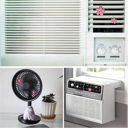 4 PCS Car Air Vent Clips Black Daisy Flower Car Air Freshener Clip Air Conditioning Outlet Clip for Car Interior Decoration Accessories (4 Size) in Kuwait