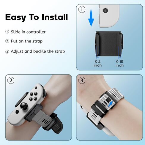 Upgraded Wrist Bands for Just Dance 2025 2024 2023 2022 2021 Switch and for Zumba Burn It Up, ZAONOOL Soft Dance Straps for Nintendo Switch & Switch OLED Joy Con Controller, 2 Pack for Adults and Kids in Saudi Arabia