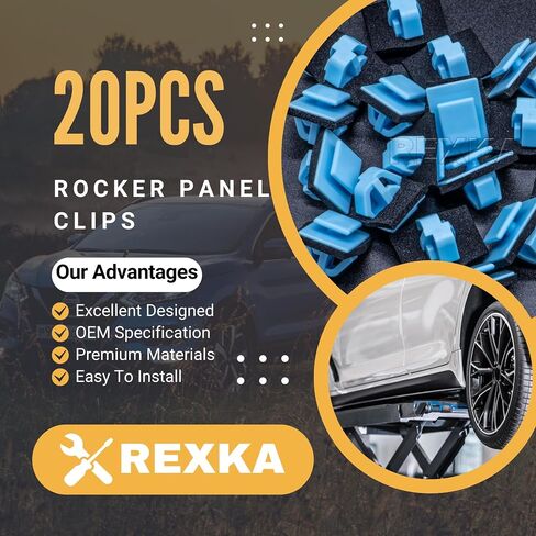 Rexka 15pcs Door Liftgate Body Side Wheel Flare Rocker Moulding Retainer Clip for Hyundai Kia 87756-1F000 Elantra Santa Fe Kona Palisade Tucson Veloster Cadenza Forte NIRO Soul Sportage in Kuwait