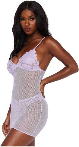Savage X Fenty Women's Floral Glow Lace & Mesh Slip in Saudi Arabia