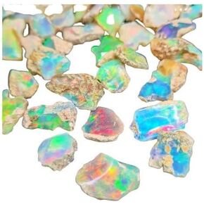 12 Pcs Of Thin Slices Opal Rough Gemstones 12-16Mm Sizes | Top Quality Opal Uncuts