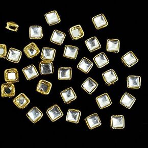 Embroiderymaterial Kundan Stone for Jewellery Making in Red Color 5x8MM 100 Pieces