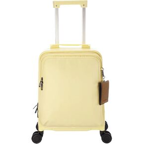 UNIKER Carry On Luggage with Cup Holder,16 Inch Hard Shell Suitcases with 4 Spinner Wheels, Cabin Bag Wheeled Bag Airline Approved,Expandable Carry-ons Yellow