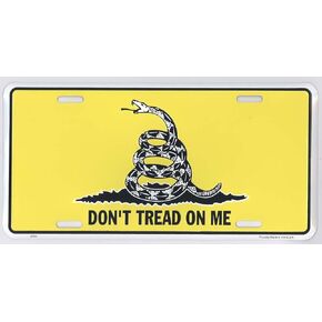Don't Tread on Me Metal License Plate