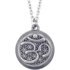 Wild Essentials Celtic Cross Essential Oil Diffuser Nickel Free Alloy Locket Pendant with 24 inch Chain, 6 Refill Pads, Customizable Color Changing Perfume Jewelry for Aromatherapy