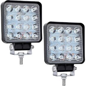 Led مربع ضوء بار 2 قطعة 4.3 "27 واط 10000LM كشاف ضوء جراب قبالة الطريق الضباب القيادة سقف بار الوفير ل جيب ، شاحنة SUV ، الصيادين
