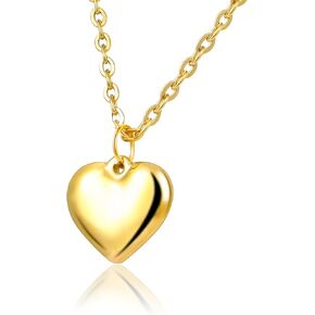 MILAKOO Stainless Steel Pendant Necklace for Women Heart Charms Link Chains 23" Length Lobster Clasp