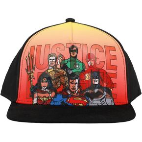 Bioworld Justice League of America Squad Youth Black Snapback Hat-OSFA