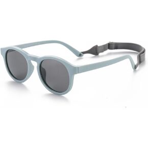 Baby First Sunglasses with Strap Round Flexible UV400 Polarized Infant Sunglasses for Ages 0-24 Months