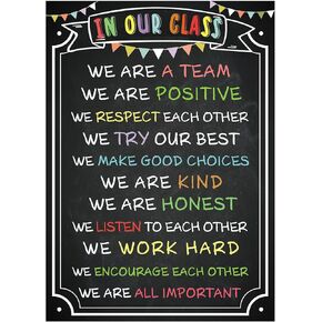 Class Rules Poster Classroom Decorations, Chalkboard