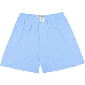 Mens Solid Baby Blue Color BOXER 100% Knit Cotton Shorts