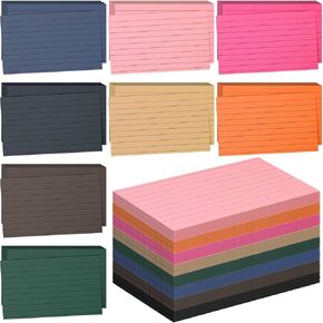 400 Sheets Pastel Index Cards 3 x 5 Colored Index Cards Flash Cards for Studying Ruled Index Flash Cards Boho Note Cards Cute Pastel School Supplies Adults Kids Home Classroom Office College 8 Color