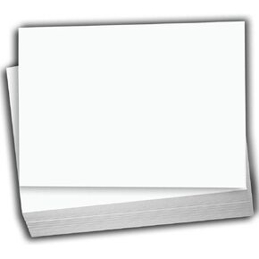 Hamilco White Cardstock Thick Paper - Blank Index Flash Note & Post Cards - Greeting Invitations Stationery 5 1/2 X 8 1/2" Heavy Weight 100 lb Card Stock for Printer (100 - pack) Bright