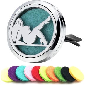 Car Aromatherapy Essential Oil Diffuser Vent Clips Car Diffuser Vent Clip Air Freshener 10 Felt Pads Cartoon Dinosaur Car Accessories for Women Gifts