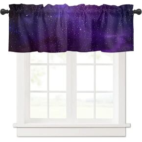 Valance Curtains for Kitchen Window, American Football Themed Rod Pocket Valances Window Treatments Fun Traditional Sport Short Curtains for Bedroom/Living Room,54" X 18" -1 Panel,