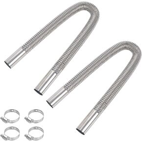 Parking Air Heater Exhaust Pipe 2.5CM/1in Inner Stainless Steel Exhaust Pipe Parking Air Heater Fuel Tank Diesel Gas Vent Hose (120cm)