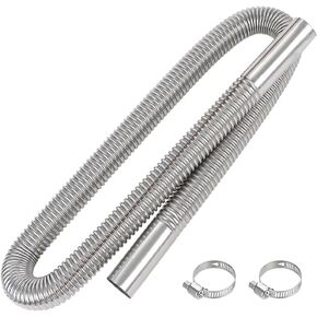 Parking Air Heater Exhaust Pipe 2.5CM/1in Inner Stainless Steel Exhaust Pipe Parking Air Heater Fuel Tank Diesel Gas Vent Hose (120cm)