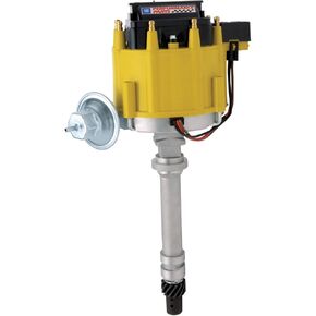 Proform 141-681 Vacuum Advance HEI Distributor with Steel Gear and Yellow Cap for Chevy V8