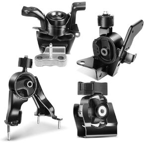 A-Premium 4PCS Engine Motor Mount and Transmission Mount Set Compatible with Toyota Corolla Matrix & Pontiac Vibe 2003-2008 L4 1.8L, Automatic Transmission, Replace# 123050D023, 88973356
