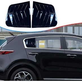 Window Louver，MUXEE 2Pcs Side Vent Window Louvers for Kia Sportage 2017 2018 2019 2020 2021 2022, ABS Print Sport Window Decorative Covers, Exterior Trim Accessories - Carbon Fiber