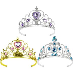 Princess Crowns Tiara for Little Girls, BIBUTY Toddler Girl Tiara Crown Princess Dress Up Accessories, Birthday Crown Tiara Princess Jewelry Set, Costume Set Toy Gift for 3 4 5 6 Year Old Toddler Girl