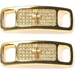 Hip Hop Stylish Shoe Decoration Charms, Bling Diamond Shoe Lace Tag, Shoelaces Buckle for Sneakers, Boots, Runners,1 Pair