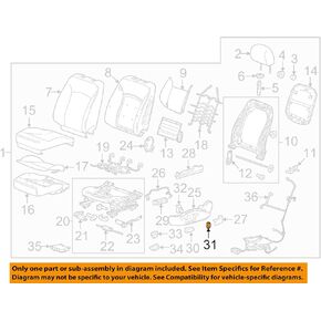 General Motors GM OEM Driver Seat-Seat Switch Knob 13274112