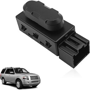 6 Way Power Seat Adjust Switch Front Driver Side Compatible with 2005-2015 Edge Escape Expedition Explorer Flex F150 F250 F350 F450 MKX Replacement for 5F9T-14B709-AA 9L3Z14A701A SW605 PSW550