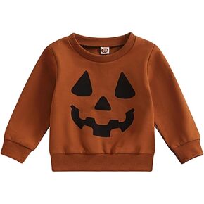 Halloween Baby Girl Boy Outfits Pumpkin Sweatshirt Long Sleeve Hoodies Halloween Baby costume Toddler Fall Clothes