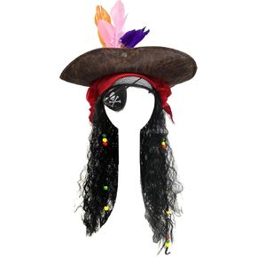 Pirate Hat Captain Hat Pirate Costume Men Pirate Accessories 2 Pack