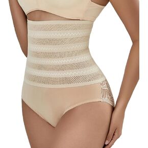 Lace Tummy Control Shapewear Panties for Women Sexy High Waisted Body Shaper Slimming Briefs Underwear Girdle Panty