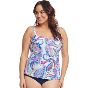 Mazu Women's Sweetheart Plus Size Tankini Tops Swimsuit Swimwear Top Only Bathing Suit