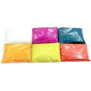 Rangoli Colour Powder Rangoli Art During Diwali Navratri Pongal Poojas and Festivals for Home Decor Festive Celebrations (Multicolour 50 gm X 5 Each Pack and White Color 100 Grams)