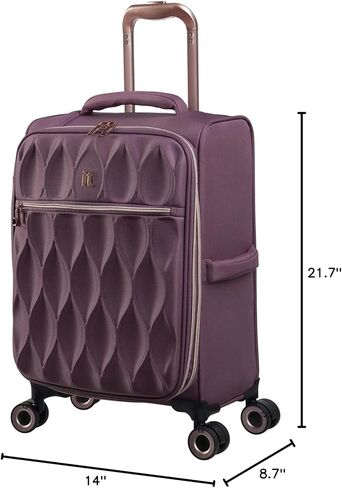 it الأمتعة Enliven 22" Softside Carry-On 8 Wheel Semi Expander Spinner، Wistful Mauve in Kuwait