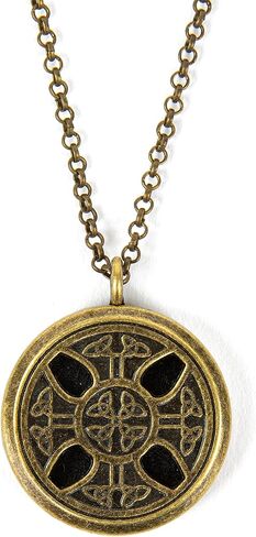 قلادة من Wild Essentials Celtic Cross للزيوت العطرية خالية من النيكل مع سلسلة 24 بوصة، 6 وسادات لإعادة التعبئة، مجوهرات عطرية متغيرة اللون قابلة للتخصيص للعلاج بالروائح in Saudi Arabia