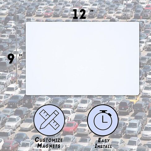 عبوتان من المغناطيسات الفارغة بزوايا مستديرة، مجموعة مغناطيس السيارة الفارغة - مغناطيس للمركبات/السيارات التجارية أو التسويقية للإعلان عن الأعمال وشعار الشركة ومنع خدوش السيارة وخدوشها (24 × 24) in Kuwait