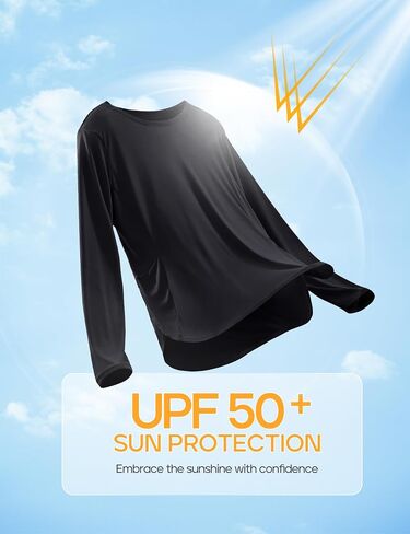 Heathyoga Rash Guard for Women UV Protection Hiking Shirts Women Sun Protection Clothing Long Sleeve Workout Tops Swim Shirt in Saudi Arabia