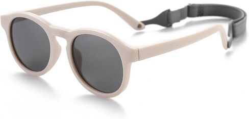 Baby First Sunglasses with Strap Round Flexible UV400 Polarized Infant Sunglasses for Ages 0-24 Months in Saudi Arabia