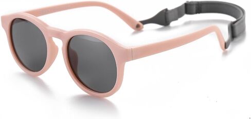 Baby First Sunglasses with Strap Round Flexible UV400 Polarized Infant Sunglasses for Ages 0-24 Months in Saudi Arabia