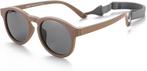 Baby First Sunglasses with Strap Round Flexible UV400 Polarized Infant Sunglasses for Ages 0-24 Months in Saudi Arabia